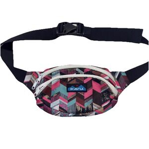 Kavu Fanny Pack Spectator Waist Belt Bag Hiking Outdoors Zipper‎ Colorful Travel